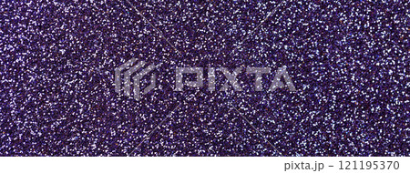 Dark purple sparkling background from small sequins, macro. Violet shiny backdrop with glitter pattern. 121195370