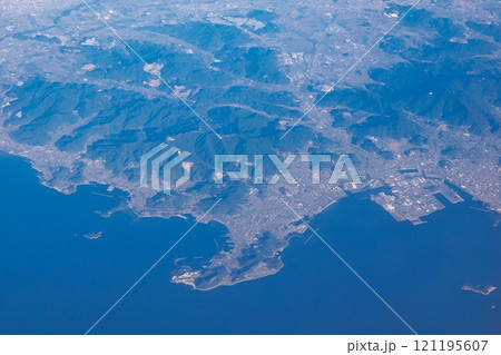 三河湾の西浦半島上空(愛知県蒲郡市) 三河湾の西浦半島上空(愛知県蒲郡市) 121195607