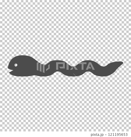 Simple snake vector icon illustration material Simple snake vector icon illustration material 121195653