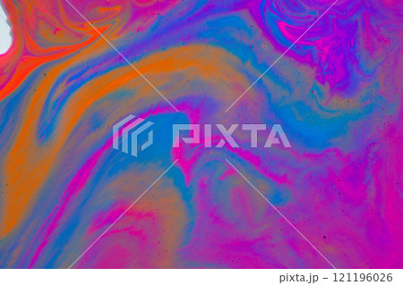 Multi-color paint drops and splotch on white background 121196026