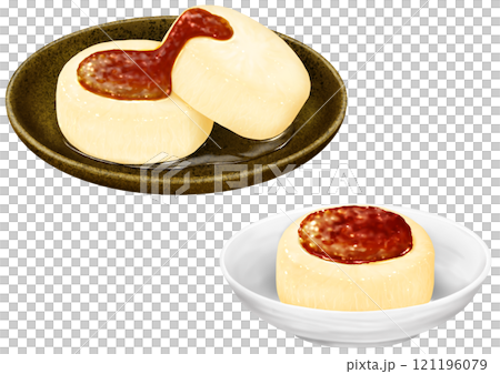 Steamed radish, Japanese food, radish, stew, thick slices, Japanese tableware, miso sauce 121196079
