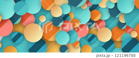 Abstract futuristic metaball, bubbles shapes science background 121196788