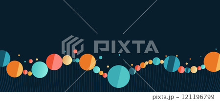 Abstract futuristic metaball, bubbles shapes science background 121196799