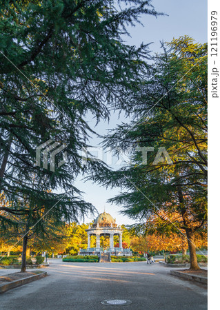鶴舞公園の奏楽堂、黄葉するプラタナス〈愛知県名古屋市〉 鶴舞公園の奏楽堂、黄葉するプラタナス〈愛知県名古屋市〉 121196979