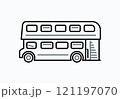 Double decker city bus 121197070