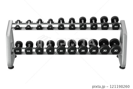 Gym Dumbbell rack, a stand for weightlifting gym equipment 121198260