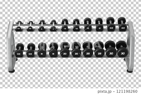 Gym Dumbbell rack, a stand for weightlifting gym equipment 121198260