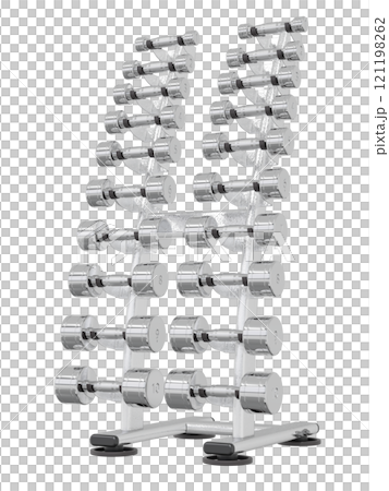 Gym Dumbbell rack, a stand for weightlifting gym equipment 121198262