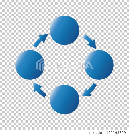 business blue gradient cycle diagram arrow illustration material business blue gradient cycle diagram arrow illustration material 121198769