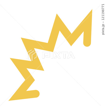 びっくりした時のビビっときたマークイラスト素材 121198771