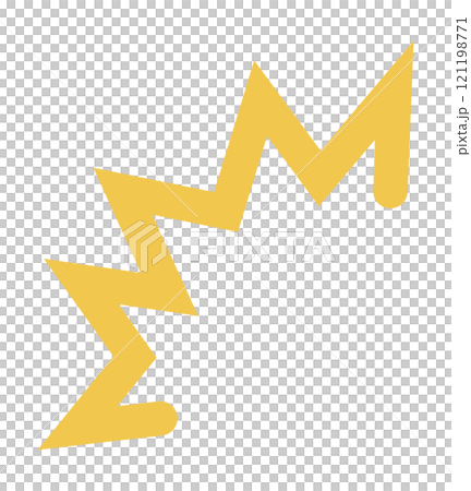 びっくりした時のビビっときたマークイラスト素材 121198771