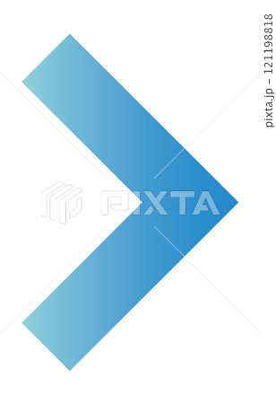 ビジネス青色グラデーションで右向きの矢印のイラスト素材 121198818