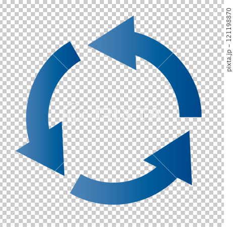 商業藍漸層循環圖箭頭插畫素材 商業藍漸層循環圖箭頭插畫素材 121198870