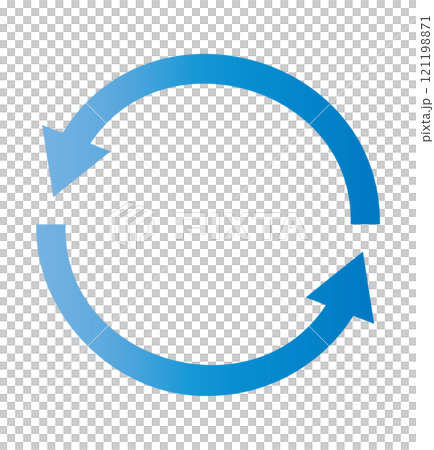 business blue gradient cycle diagram arrow illustration material 121198871