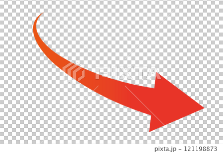 Business red gradient curved arrow illustration material Business red gradient curved arrow illustration material 121198873