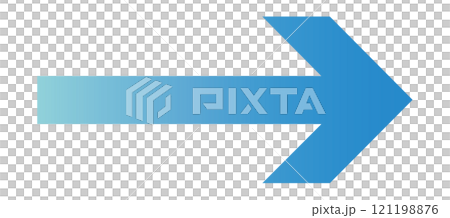 ビジネス青色グラデーションで右向きの矢印のイラスト素材 ビジネス青色グラデーションで右向きの矢印のイラスト素材 121198876