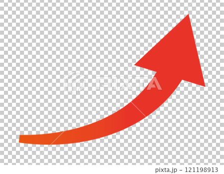 Business red rising arrow illustration material Business red rising arrow illustration material 121198913