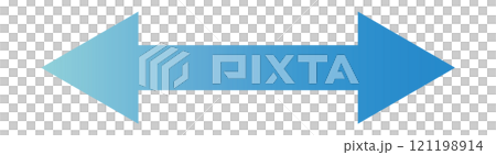 商業藍漸層指向相反方向的箭頭插畫素材 商業藍漸層指向相反方向的箭頭插畫素材 121198914