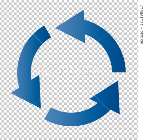 business blue gradient cycle diagram arrow illustration material 121198917
