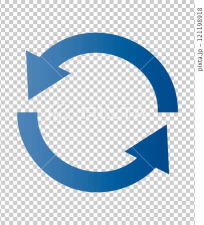 商業藍漸層循環圖箭頭插畫素材 商業藍漸層循環圖箭頭插畫素材 121198918