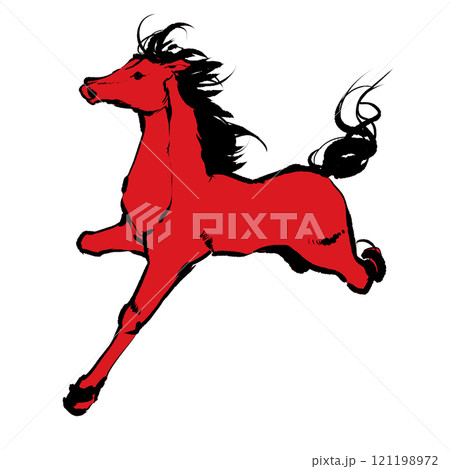左馬のイラスト 121198972