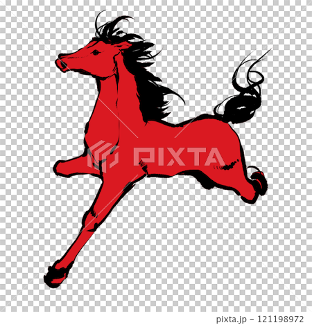 左馬のイラスト 121198972