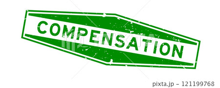 Grunge green compensation word hexagon rubber seal stamp on white background Grunge green compensation word hexagon rubber seal stamp on white background 121199768