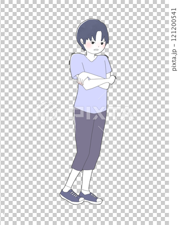 薄着をしたけれど寒い人 薄着をしたけれど寒い人 121200541