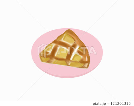 カットされたアップルパイ一切れ カットされたアップルパイ一切れ 121201316