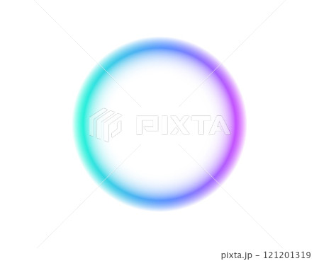 Colorful gradient circle with soft edges and halo effect 121201319