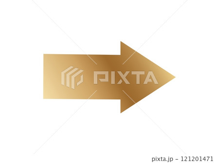 Golden arrow symbol pointing right for direction and guidance Golden arrow symbol pointing right for direction and guidance 121201471