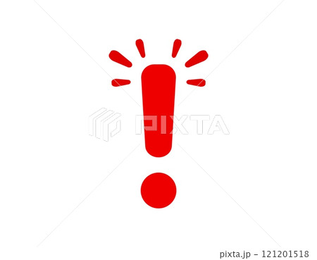 Red exclamation mark icon with emphasis lines Red exclamation mark icon with emphasis lines 121201518