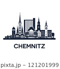 Chemnitz Skyline - Modern Vector Silhouette 121201999
