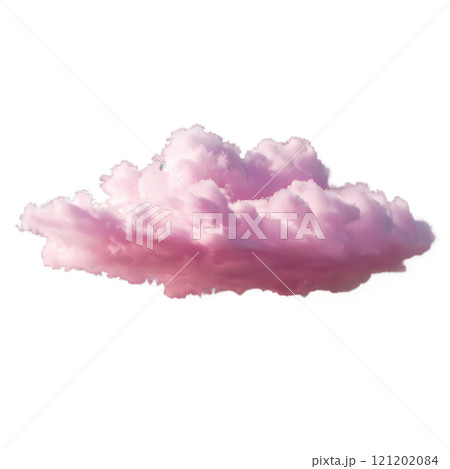Soft pink cloud floating in a bright sky during a warm afternoon 121202084