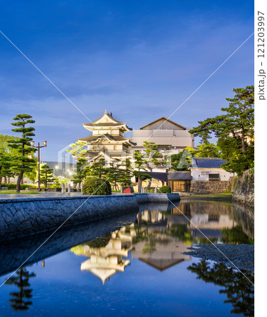 Takamatsu at Takamatsu Castle at Blue Hour Takamatsu at Takamatsu Castle at Blue Hour 121203997
