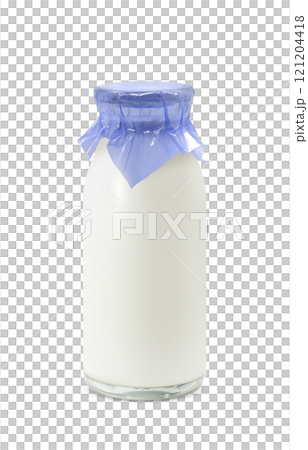牛乳瓶のイラスト 牛乳 リアル 121204418