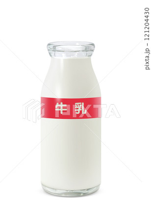 牛乳瓶のイラスト 牛乳 リアル 121204430