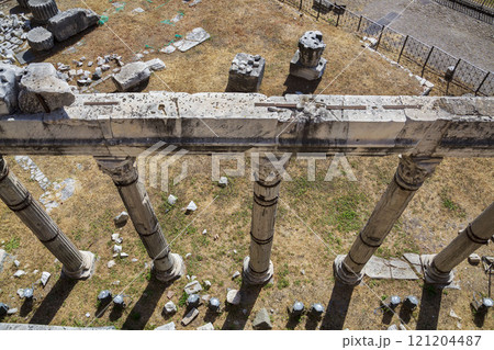 Ruins at the Forum Romanum, Rome, Italy, clear blue sky sunny day Ruins at the Forum Romanum, Rome, Italy, clear blue sky sunny day 121204487