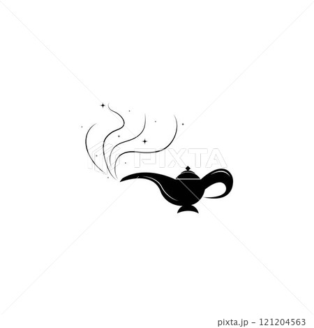 Magic lamp logo vector 121204563