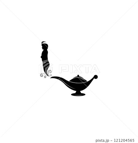 Genie magic lamp logo vector Genie magic lamp logo vector 121204565