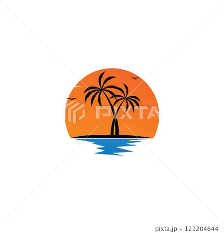 sunset logo icon vector 121204644