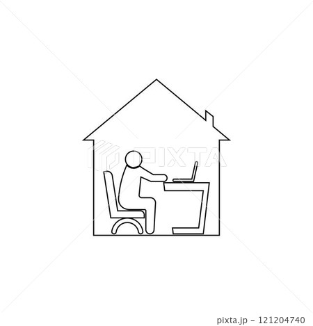 Work from home logo. Work from home logo. 121204740