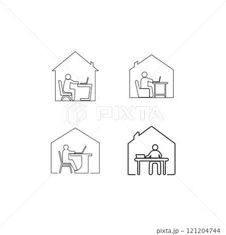 Work from home logo. Work from home logo. 121204744