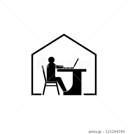 Work from home logo. 121204784