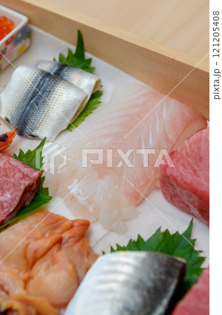 たい、タイ、鯛、寿司ネタ、魚介類 121205408