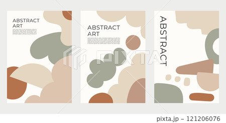 Minimalist poster template design with abstract shape. Template design for exhibition, poster, banner, festival poster, cover, background and media design. 121206076