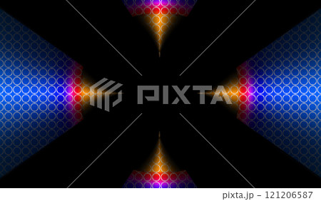 The black background of the image is in the shape of the letter X. Creative image of a black letter X between four peaks. The black background of the image is in the shape of the letter X. Creative image of a black letter X between four peaks. 121206587