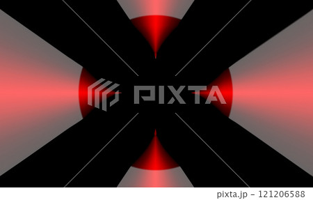 The black background of the image is in the shape of the letter X. Creative image of a black letter X between four peaks. The black background of the image is in the shape of the letter X. Creative image of a black letter X between four peaks. 121206588
