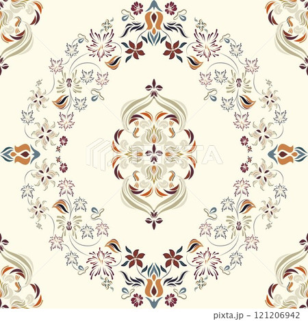 Motifs African boho paisley Floral Ikat pattern embroidery damask. Ethnic ikat floral Ethnic Indian Pattern Ikat pattern Ethnic Pattern.Damask indian floral Aztec embroidery border seamless patterns. 121206942