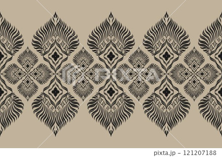 Motifs African boho paisley Floral Ikat pattern embroidery damask. Ethnic ikat floral Ethnic Indian Pattern Ikat pattern Ethnic Pattern.Damask indian floral Aztec embroidery border seamless patterns. 121207188